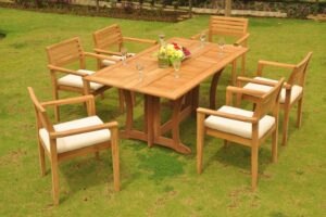 Teak Wood Dining Table Set 6 Seater